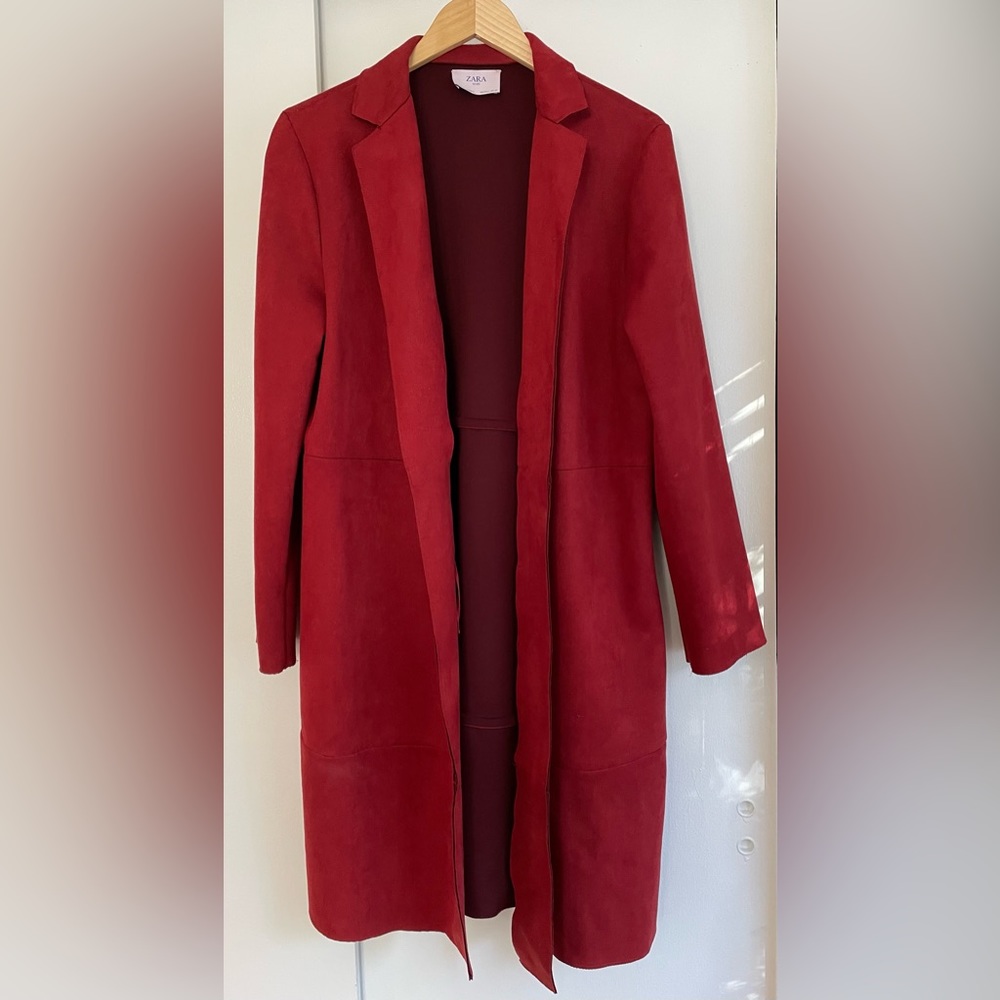 Zara Red Long Coat